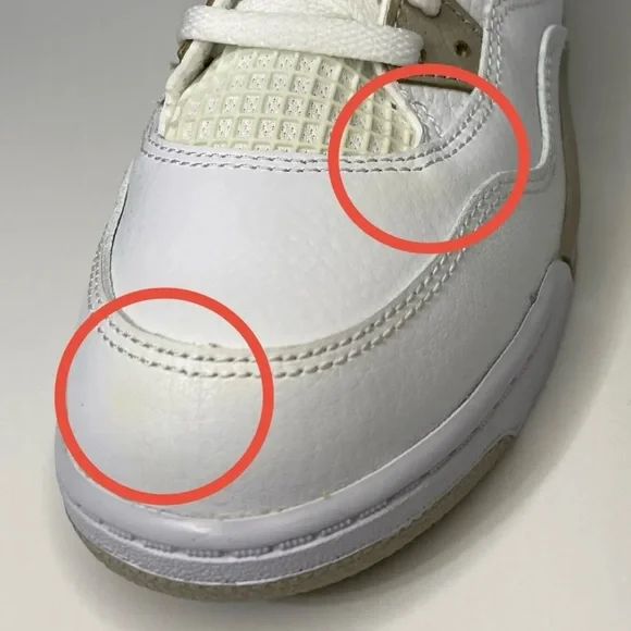 NIKE AIR JORDAN 4 RETRO PS IV 4 Linen SAND White 487725 118 1Y UK 13.5 EUR 32 - Picture 10 of 10